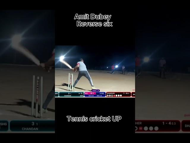 Amit Dubey reverse Six in Bajawa bajaur| #tennisballcricket #tenniscricketup #cricket