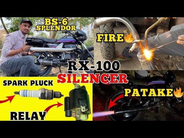 bs-6 Splendour Rx 100 sliencer install || patake system installation ||  price, review, install