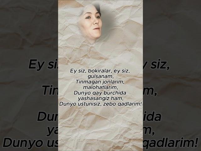 Gulchehra Nur - Ayollarga #poem