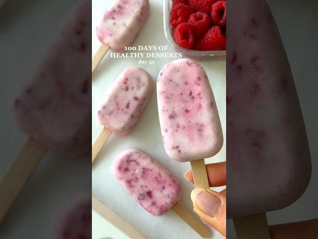 Healthy Dessert Idea: Raspberry Popsicles #healthydessert #healthyrecipe #healthyrecipes