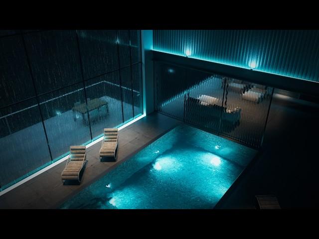 Rain Outside | 2 hour relaxing rain and pool ambience