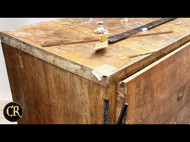 I am restoring a damaged Biedermeier dresser from 1847