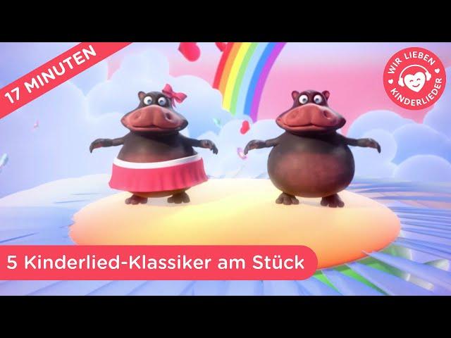 5 Kinderlied-Klassiker am Stück | Beat im Lied – HipPo-Pop feat. Nilpferd | Von Mamas für Mamas