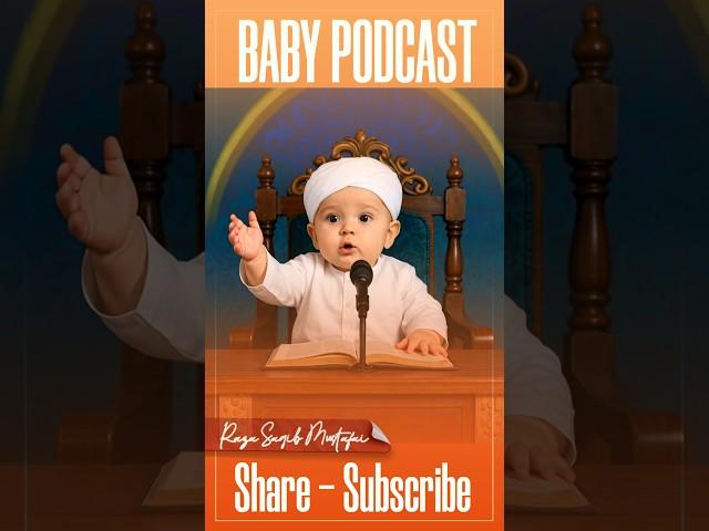 Ai Baby Podcast | Raza Saqib Mustafai | #viralshorts #ai #babypodcast #islamicart