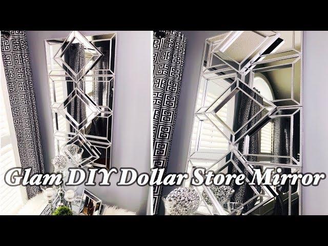 Glam DIY Dollar Store Mirror | Dollar Store DIY | Glam Wall Mirror | How to Make a Wall Mirror