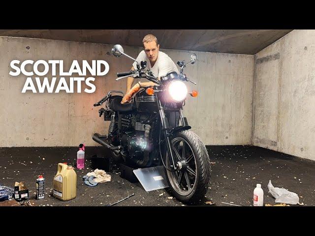 Preparing the Bonneville for a Scottish Adventure