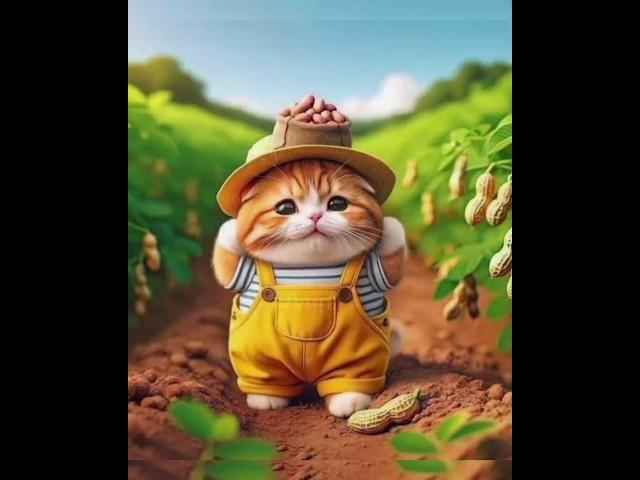 THE STORY OF SMALL CAT FARMER ‍#cat #cute #babycarton #cuteanimals #caton #viralreelsediting