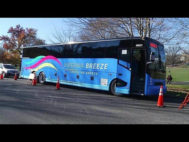 Virginia Breeze connects Blacksburg to Washington, D.C.