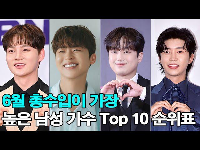 6월 총수입이 가장 높은 남성 가수 Top 10 순위표! 출연료, 광고비, 앨범 수익이 얼마나 될까요? 상상을 초월한 수익, 1위는 누구일까?
