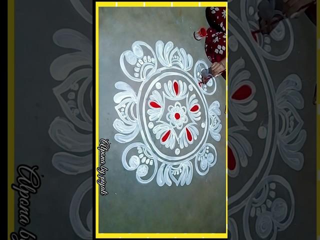 Subscribe aktu koro please   beautiful alpana design for Laxmi Puja #alpona #alponadesign #shorts