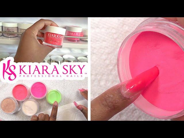 Doing My Nails using Kiara Sky All in one Dip Powder