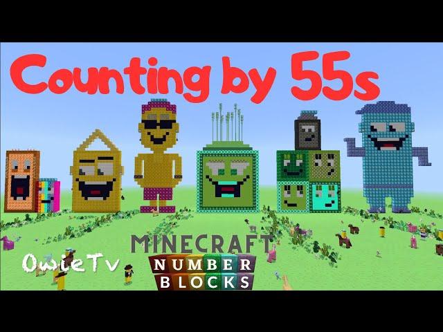 Counting by 55s Song Numberblocks Minecraft | Skip Counting by 55 | Math and Number Songs for Kids