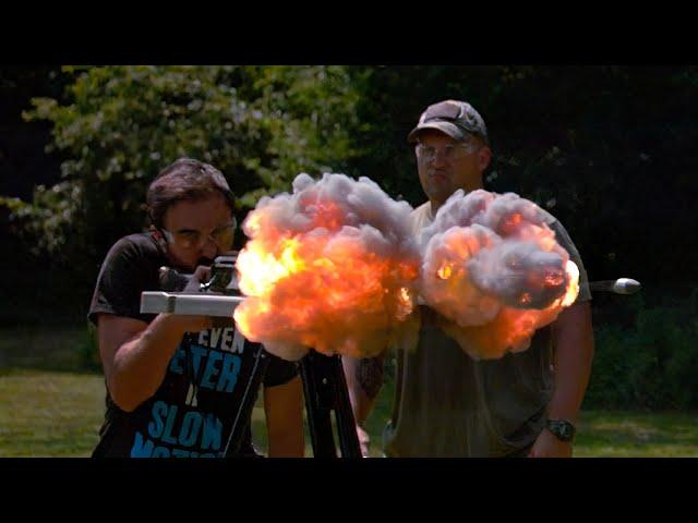 The FATTEST muzzle flash - 100,000 FPS - The Slow Mo Guys @KentuckyBallistics