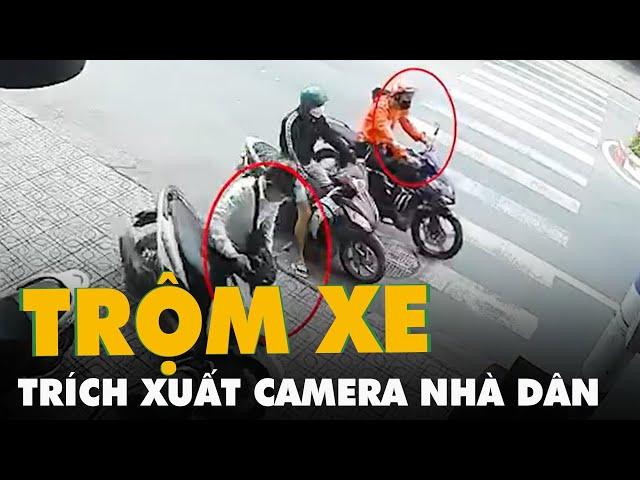 Trích xuất camera 5 vụ trộm xe máy trong ngày, nghi do cùng nhóm người thực hiện