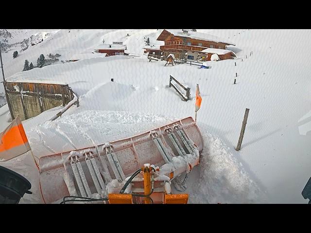 EXTREME️Part 2 Almost 1 meter of fresh snow cleared in the Alps for Christmas️Winter service #asmr