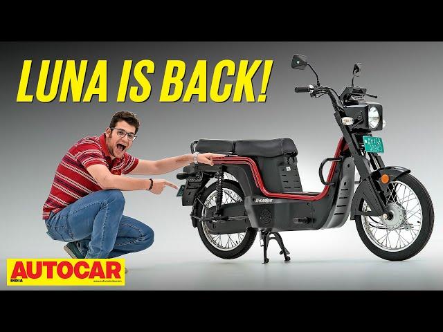 Kinetic E-Luna review - Iconic moped reborn as an electric bike | First Ride | @autocarindia1