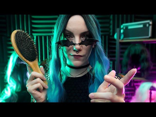 ASMR  Cyberpunk Goth Girl Helps Disguise You | Hair brushing, Personal Attention Roleplay