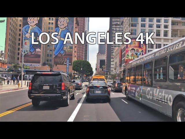 Driving Downtown - Los Angeles 4K - USA