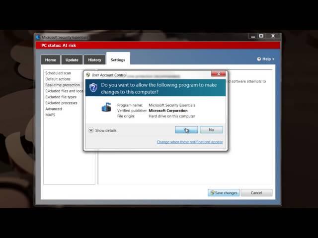 How to Turn on Real Time Protection for Microsoft Security Essentials : Tech Vice