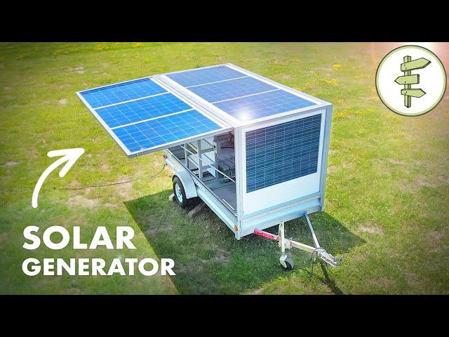 Innovative Solar Power Generator in a Portable Trailer – Clean & Quiet Energy