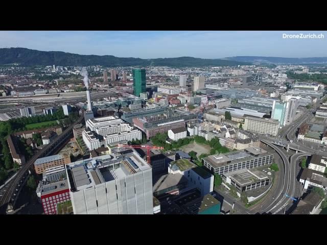 Zurich drone aerial view of Swissmill & Viadukt: 60s challenge vlog 11