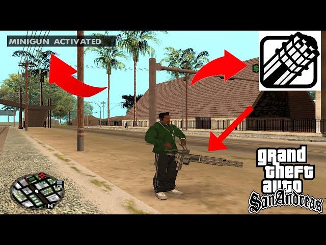 Secret Minigun cheat code  in Gta San Andreas