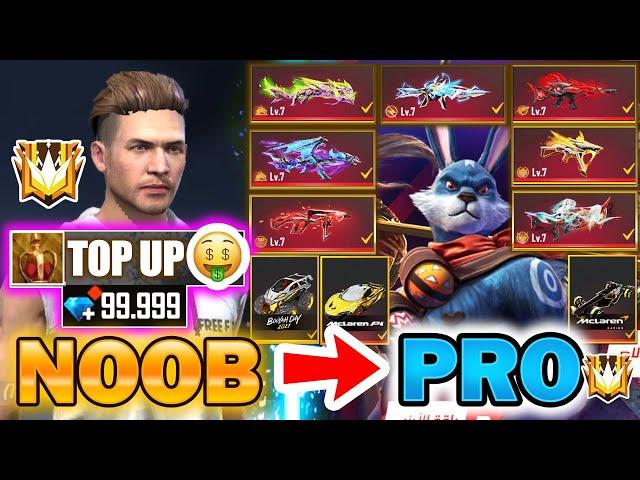 100.000Free Fire new account to *PRO* LEVEL MAX - look how it became part 7 