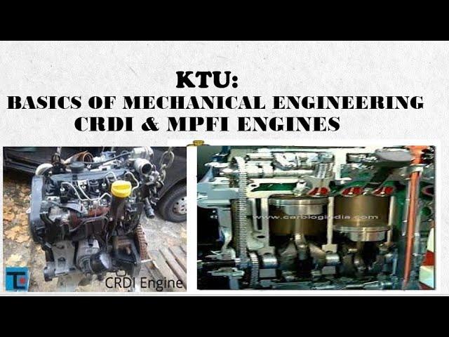 CRDI & MPFI engine - Basics of Mechanical Engg. KTU#ktu #bme #crdi#mpfi