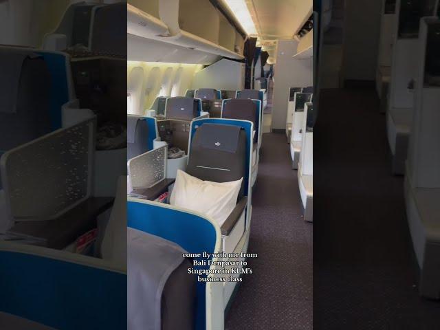 Bali to Singapore, KLM Business Class