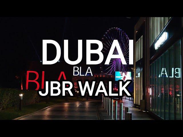 Dubai Marina Walk Night at Jumeirah Beach Residence [4K] 2023