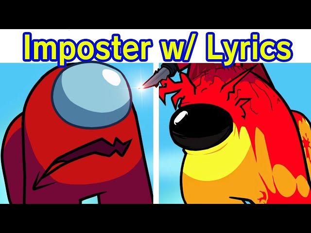 Friday Night Funkin' VS Imposter but with Lyrics | FNF Cartoon Cat: Freakpostor (FNF Mod) (Among Us)