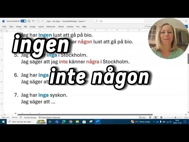 Ingen - inte någon