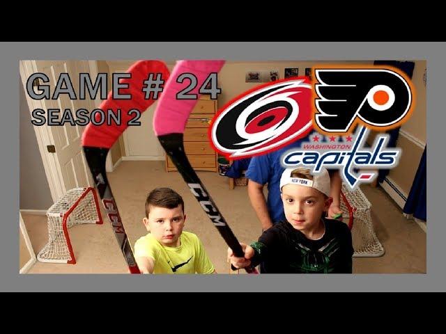 KNEE HOCKEY GAME # 24 - HURRICANES / CAPITALS / FLYERS - SEASON 2 - QUINNBOYSTV