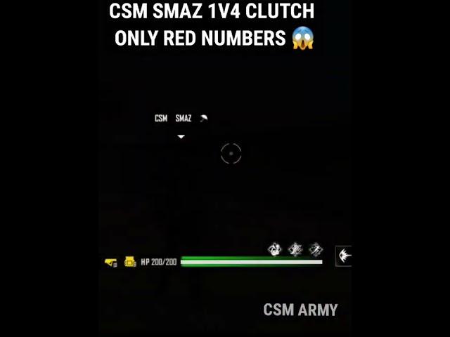CSM SMAZ 1 VS 4 CLUTCH AGAINST SRP TEAM  OP REACTION  #shorts #csmarmy #masseygaming