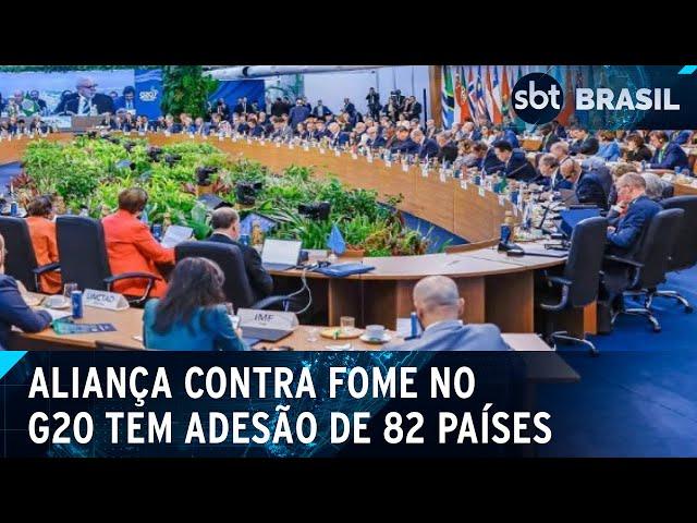 Brasil lança Aliança contra Fome no G20 com adesão de 82 países | SBT Brasil (18/11/24)