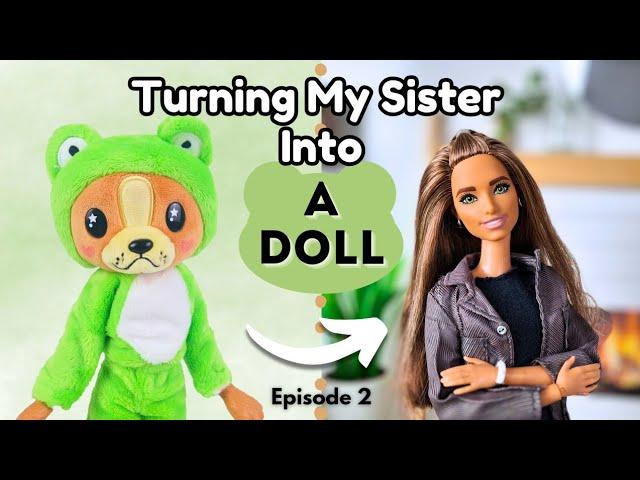 I Turned My Sister INTO a Barbie Doll | Custom Barbie doll makeover - Repaint, Hair removal +