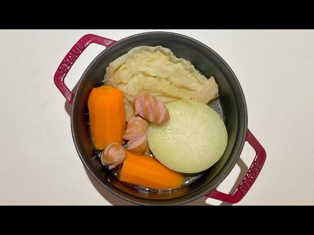 [ENG] 초간단 냉털 스프 양배추 포토푀 Cabbage Pot-au-feu