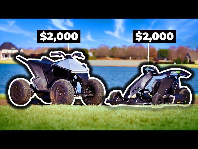 Tesla Cyberquad ATV vs Segway Ninebot Gokart Pro!