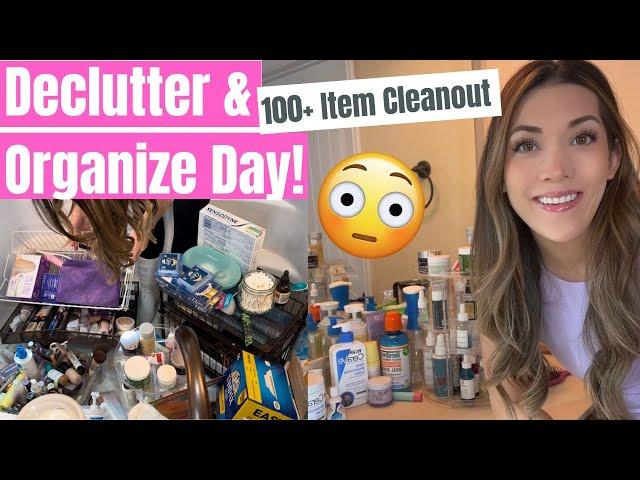 EXTREME DECLUTTER DAY   Bathroom Organization & Decluttering Motivation