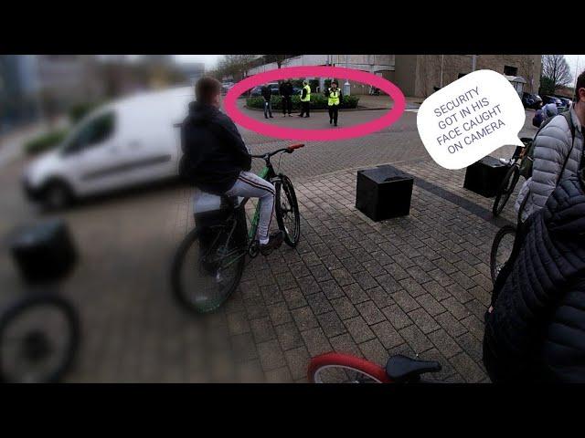 (CAUGHT ON CAMERA) SECURITY GOT IN HIS FACE