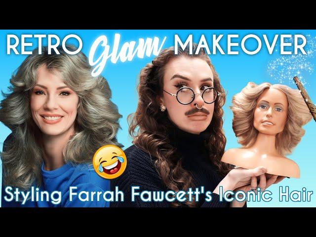 Retro Glam Makeover: Styling a 1970s Farrah Fawcett Mannequin's Iconic Hair