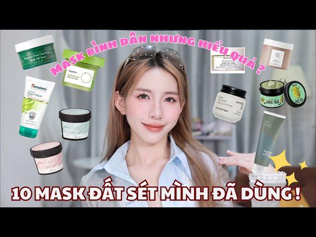 10 MASK ĐẤT SÉT BÌNH DÂN CHO TỪNG LOẠI DA? Giải pháp giảm mụn ẩn, mụn đậu đen an toàn , hiệu quả !