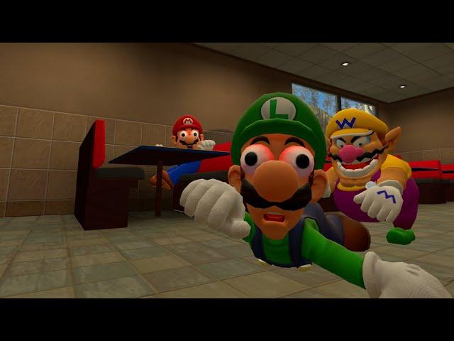 Mario and Luigi eat at Burger King (Gmod animation)