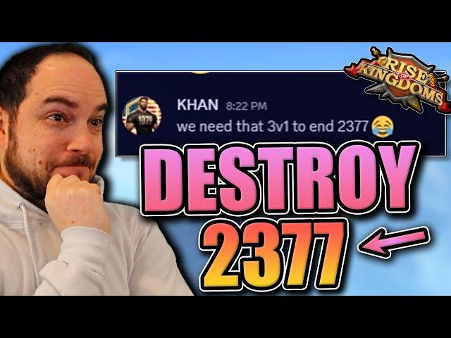 They want to destroy 2377 [3v1 KvK team up] Rise of Kingdoms