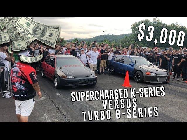 Grudge Street Race: Supercharged vs Turbo Honda Civics