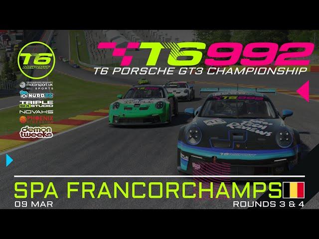 T6 Porsche 992 GT3 Championship - Rounds 3 & 4 - Spa Francorchamps