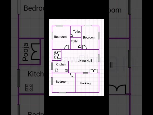 30*40 3 bedroom house plans #shorts #youtubeshorts #video#construction #shortsfeed#dailyvlog #daily