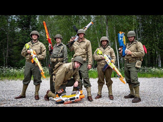 NERF WORLD WAR 2: D-DAY BATTLE (Nerf Movie)