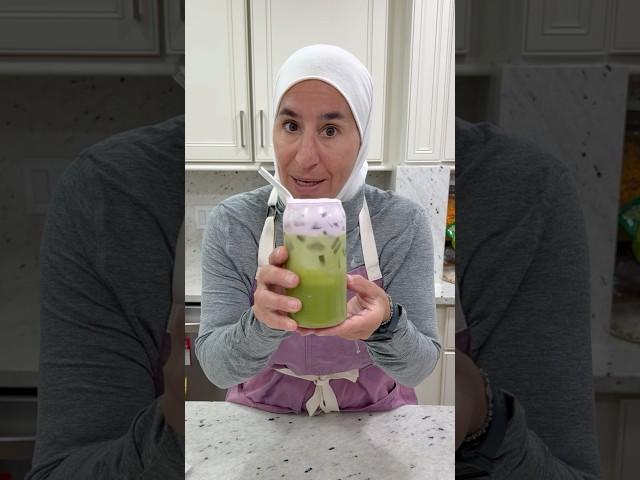 Lavender Matcha iced latte recipe #latte #fyp #fypシ #recipe #drink #matcha #matchalatte #matchalover