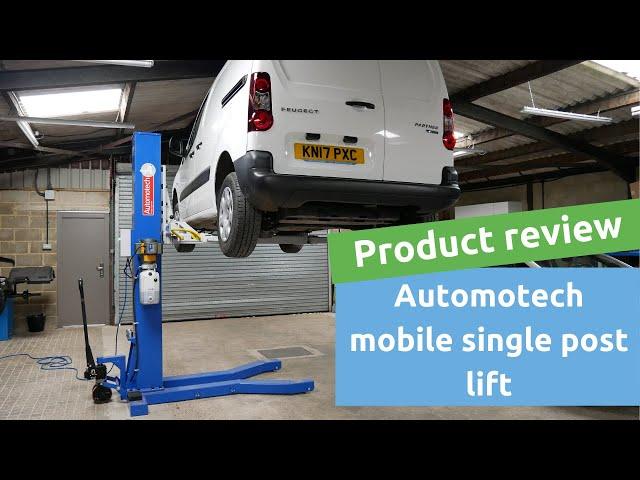 Review of the Automotech AS-7251 mobile single post vehicle lift